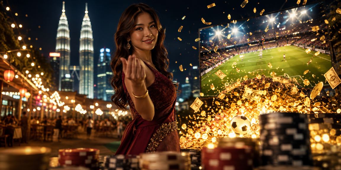 Suasana taruhan bola sepak gaya Malaysia di Kuala Lumpur dengan platform 1080