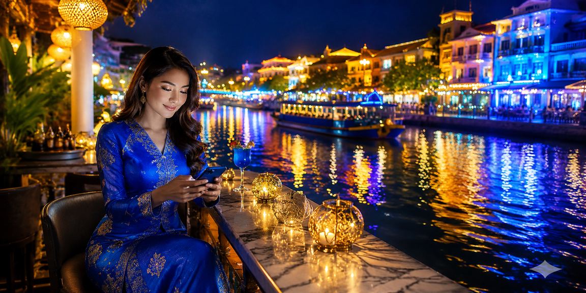 Pengguna berbaju kurung di Melaka menikmati bonus rebat semasa bermain Roulette di 1080